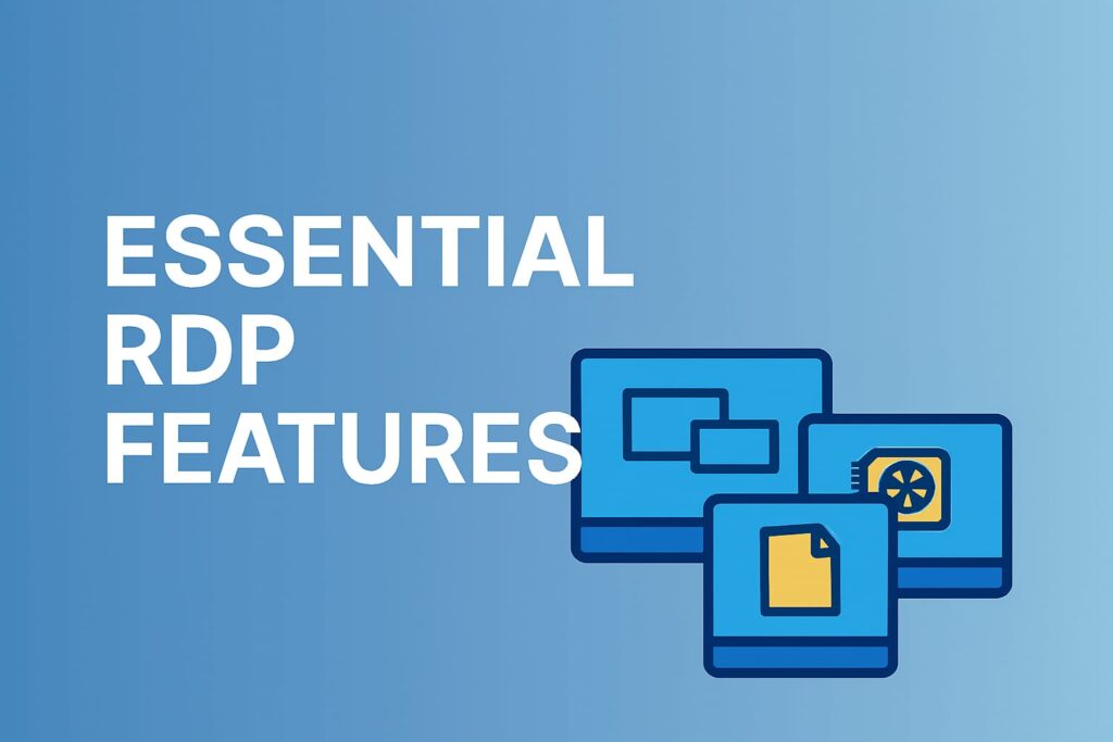 Essential Features Three monitors showing multi-monitor
