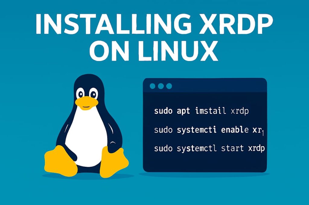 Tux penguin next to terminal window displaying