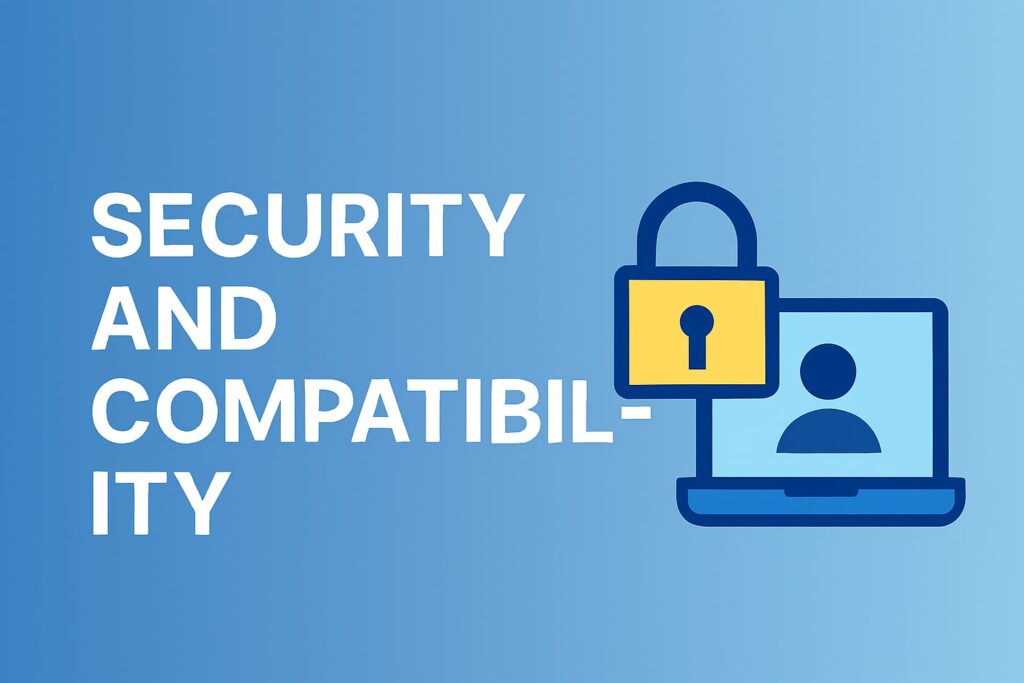 Security Laptop with user icon and padlock symbol