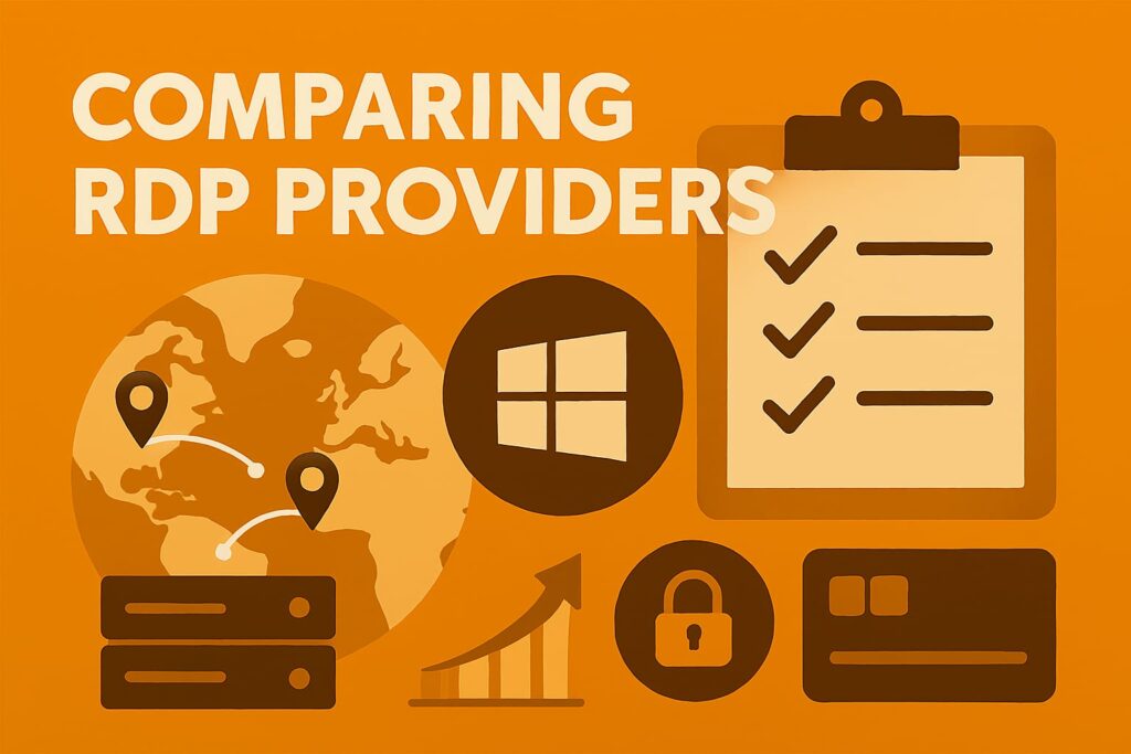 Choose the Right RDP Provider RDP Provider banner with server and shield icons