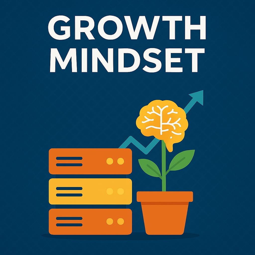Growth Mindset A professional wide image showing the concept of "Growth Mindset" with a server rack and a plant growing from a brain-shaped flowerpot, symbolizing business innovation and development. How to Cultivate a Growth Mindset in Business https://hexahosting.com.pk/